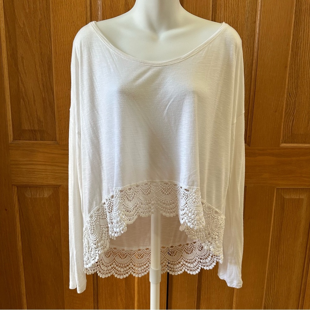 A&F Long Sleeve Lace T-shirt